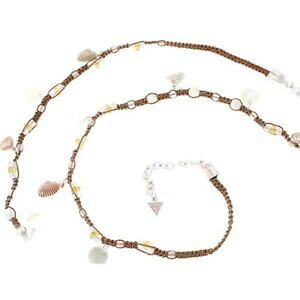 �y���������z�W���G���[�E�A�N�Z�T���[ �V�F���e�L�X�^�C���l�b�N���X�A�C�f�Acollier pour femme en textile guess avec coquillage idee de cadeau femme orig