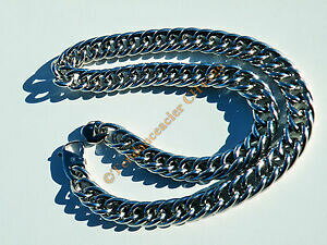 yzWG[EANZT[ `FCRA[X`[}COVo[chaine collier 62 cm acier inoxydable maille gourmette 13 mm argente rap