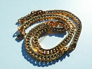 yzWG[EANZT[ `FCRA[X`[}COS[fbLS[hchaine collier 62 cm 100 acier inoxydable maille gourmette 8 mm dore plaque or