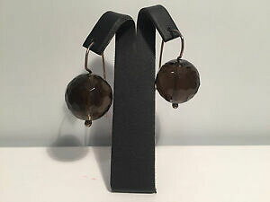 yzWG[EANZT[ COuENH[cVo[Vo[ boucles doreilles marron quartz fumer amp; silver et argent