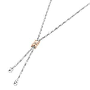 yzWG[EANZT[ X^[OoCJ[Vo[J[WRlcollier 925 argent sterling bicolore avec zircone 99050794420