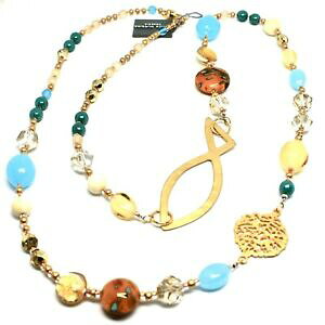 yzWG[EANZT[ R[iAeBJ[iFlcBARFgfB[mIx[WAY[collana antica murrina venezia con vetro di murano oro beige azzurro cob37a07