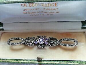 �y���������z�W���G���[�E�A�N�Z�T���[ �u���[�`���C���X�g�[���A�[���f�Rancienne broche en argent et strass epoque art deco