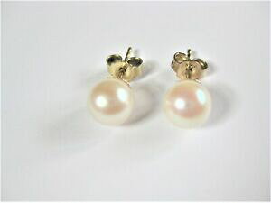 yzWG[EANZT[ S[hCOp[boucles doreilles or 585 avec perle , 2,04 g