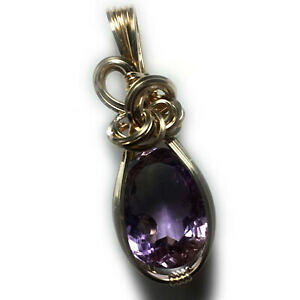 �y���������z�W���G���[�E�A�N�Z�T���[ �A���W�X�g�l�b�N���X�y���_���g�S�[���h�P�[�u���p�b�N�W���G���[collier amethyste pendentif 14k or rempli cable emballe bijoux 15g30