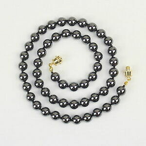 yzWG[EANZT[ w}^CgmbgnhJ[w}^CgO[O[p[O[8mm hematite collier main noue naturel hematite 8 mm gris perles gris