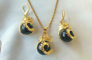 yzWG[EANZT[ hSCOparure collierboucle doreille dragon en plaque or