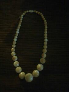 �y���������z�W���G���[�E�A�N�Z�T���[ �p�[���t�H�[���l�b�N���Xancien collier en chute de perle os matiere precieuse avant 1890 40 cm 47 perles