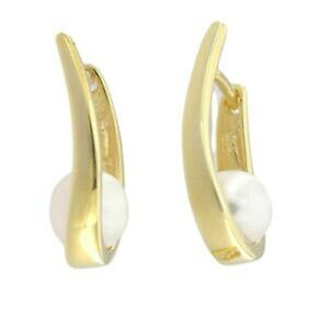 yzWG[EANZT[ qWNI[X^[OVo[S[hbLcreoles a charnieres 925 sterlingargent plaque or avec perle 426009