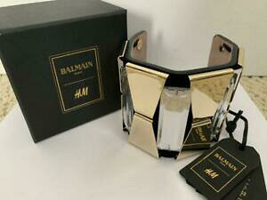 yzWG[EANZT[ uXbgubN_CJto}balmain pour hamp;m bracelet or noir daim manchette