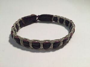 �y���������z�W���G���[�E�A�N�Z�T���[ �T�[�~�N���t�g���U�[�o�C�I���b�g�u���X���b�g�V���o�[���U�[�V���o�[�u���X���b�g bracelet saami crafts cuir violette amp; argent cuir amp; silver bracelet