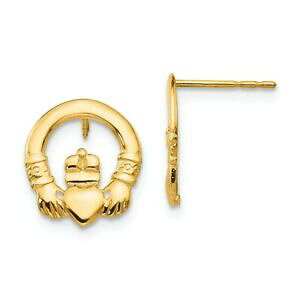 �y���������z�W���G���[�E�A�N�Z�T���[ �N���_���u�C�������O�}�f�B�W���G���[14k or jaune 11mm claddagh amour boucles doreilles madi k enfants bijoux