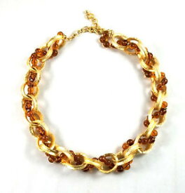 【送料無料】ジュエリー・アクセサリー ケネスジェイレーンサティンゴールドリンクスアンバーパールズトルティヨンネックレスkenneth jay lane satin or liens ambre perles tortillon collier