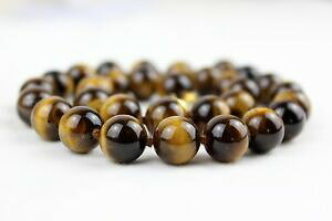 yzWG[EANZT[ ^CK[AClbNXp[nhuE^CK[AC12mm tigre eye collier 12 mm de perles main noue marron oeil de tigre