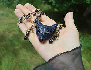 yzWG[EANZT[ S[hXg[lbNXWG[SVbNEBbJcollier chat goldstone bleu scintillant bijoux gothique sorciere paien wicca