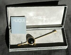 yzWG[EANZT[ bNsOJ{Vlalique epingle a chapeau cabochon noir et or en cret