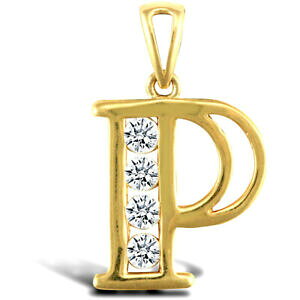 �y���������z�W���G���[�E�A�N�Z�T���[ �W���G���R�����h���S�[���h�W���R�[�l�A�C�f���e�B�e�B�u�����b�N�y���_���g���^�[jewelco london 9ct or zircone identite initiale breloque pendentif lettre p