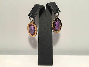 yzWG[EANZT[ yfBGeXC[OX`[AWXgAZCA}eBX^ pendientes earrings steel amp; amethyst acero y amatista
