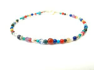 yzWG[EANZT[ CG[S[hr[Y}`J[uXbgIp[^[RCYR[sX14k yellow gold beads multi color gemstone bracelet opal turquoise coral lapis