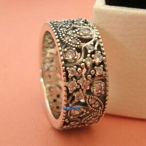 yzWG[EANZT[ X^[OVo[Vo[V}[ONA[bp`[t@bV925 sterling silver shimmering leaves ring clear cz european charm fashion