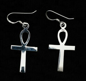 yzWG[EANZT[ COANGWvgVo[boucle doreilles croix de vie ankh30 mmegypte argent 925 w41 6936