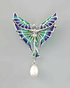 yzWG[EANZT[ Vo[u[`Vb^[OXtEgXWhAWXgp[9927642 925er argent broche schmetterlingsfrau transluzidemail amethyste perles