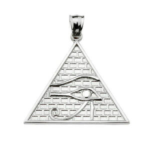�y���������z�W���G���[�E�A�N�Z�T���[ �z���X�G�W�v�g�s���~�b�h�y���_���gblanc solide or le eye of horus egyptien pyramide pendentif