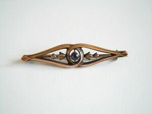�y���������z�W���G���[�E�A�N�Z�T���[ �A�[���k�[�{�[�u���[�`�S�[���hantique art nouveau broche de certifiee 14k585 or 2,1 g4,5 x 1,0 cm
