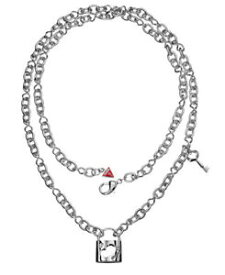 【送料無料】ジュエリー・アクセサリー ゲスコリアーカラーロックカデナスシルバーキーguess collier collier ubn81067 avec verrou cadenas et cle argente