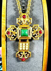 yzWG[EANZT[ GUxXeC[GC{S[hg[r[J{qRJ^iNXu[`1994 elizabeth taylor avon goldtoneruby cabochon katharina croix broche pendant