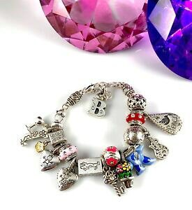 �y���������z�W���G���[�E�A�N�Z�T���[ �u���C�g���V���o�[���b�L�X�g���X�G�i�����t�����[�|�b�g�p�[���u���X���b�gbrighton plaque argent strass email 17 breloque fleur pot perles bracelet