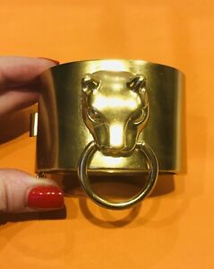 【保存版】 最大56%OFFクーポン ジュエリー アクセサリー ワイドゴールドトーンライオンカフブレスレットkule wide gold tone lion cuff bracelet feedthebiirds.binbinink.com feedthebiirds.binbinink.com