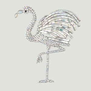 �y���������z�W���G���[�E�A�N�Z�T���[ �o�g���[�E�B���\���N�`���[���O�����h�N���X�^���A�u�u���[�`butler et wilson couture grand transparent cristal ab flamant broche neuf