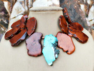yzWG[EANZT[ uE}OlTCg_^[RCYy_gWFrbOlbNXgrand marron magnesite dalle turquoise pendentif gem nid gros collier imposant