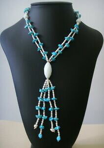yzWG[EANZT[ R[ihiRp[i`^[`FXGAK^rAJcollana donna con perle naturali, turchese e agata bianca