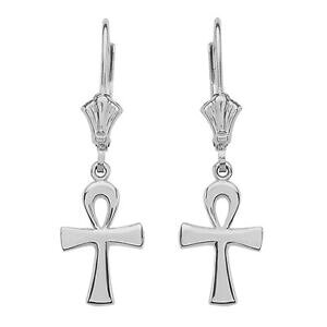 yzWG[EANZT[ S[hzCgANGWvgNXhbvC[Y14k or blanc antique ankh egyptien croix gouttependantes