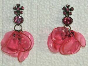 �y���������z�W���G���[�E�A�N�Z�T���[ �i�C���I�X�J�[�f�������^�C�������Oneuf oscar de la renta petale boucles doreilles grappe cristaux rose