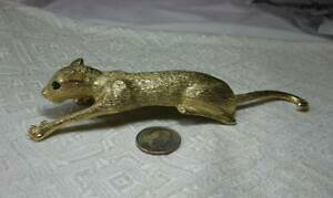 yzWG[EANZT[ Be[WqEpT[CIAh[u[`5 magnifique vintage chat leopard panthere lion articule broche dorure rare