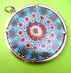 yzWG[EANZT[ ~tBI[my_gIS[hj83 pendentif millefiori murano sur or 8001000