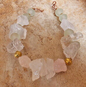 yzWG[EANZT[ ubgOXNH[c[YlbNX~gTCNKX[WuhlbNXbrut glace quartz rose collier imposant mint recycle verre collier grand