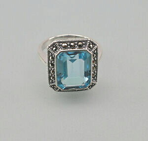 �y���������z�W���G���[�E�A�N�Z�T���[ �V���o�[�u���g�p�X�}���J�V�b�g�����O���B���e�[�W9927412 925er argent blautopasmarkasitring gr57 vintage