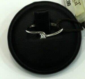 【送料無料】ジュエリー・アクセサリー オーロビアンココンブリリアントアネロビビギソリタリオanello bibigi solitario in oro bianco con brillante ct 003 aso558b03