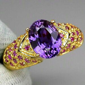 yzWG[EANZT[ p[vTt@CAOS[h_ldn_ bague saphir violet rubis_argent 925 or 14ct_t455_