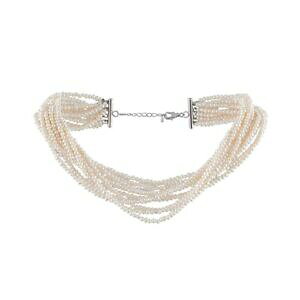 �y���������z�W���G���[�E�A�N�Z�T���[ ���X�f���N�[�l�b�N���X�z���C�gcollier femme rasducou 12 rangs perles de culture deau douce blanches et a
