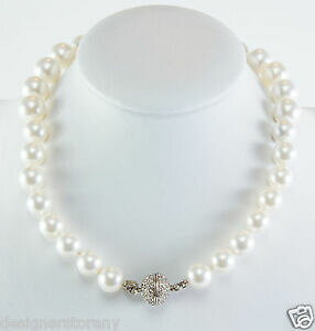 yzWG[EANZT[ PlXWFC[zCgp[Vo[lbNXNX^t@[Akenneth jay lane 18 gradue blanc perle collier argent cristal fermoirependant