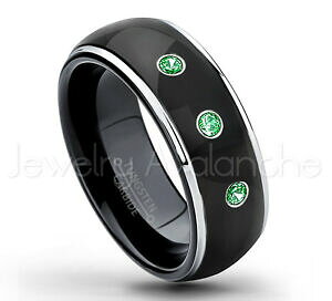 yzWG[EANZT[ c@{CgXg[Og[^OXeO021ctw tsavorite 3stone bague, janvier naissance, 2tone tungsten bague 123