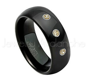 yzWG[EANZT[ NH[cX[NOOh[^OXeO021ctw quartz fume bague, novembre naissance bague, 8mm dome tungsten bague