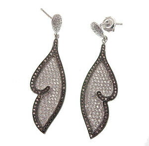 yzWG[EANZT[ COWRVo[ACfAboucles doreilles femme feuille cloute zircons argent 925 allergie idee cadeau