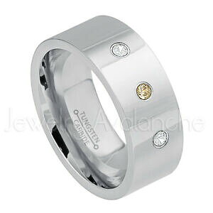 yzWG[EANZT[ NH[cX[NOpCvJbg^OXeO021ctw quartz fume bague, novembre naissance tuyau coupe tungsten bague 066