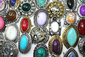 �y���������z�W���G���[�E�A�N�Z�T���[ �V�F���X�g�[�����b�gneuf lot de 30 resin shell stone alloy bagues